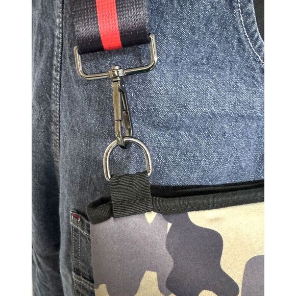 GIRLIE GIRL‎ ORIGINALS Tote Crossbody Purse Women Camo Red Stripe Neoprene Bag - Picture 10 of 14